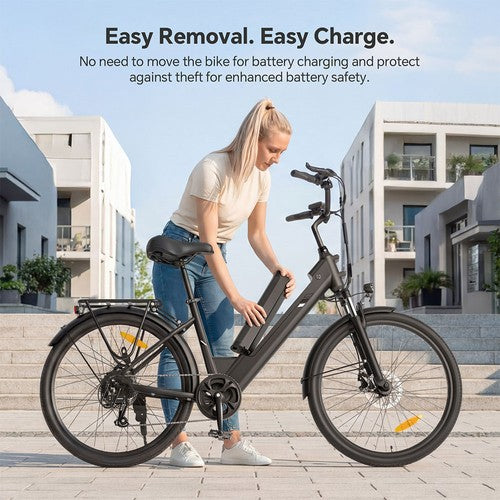 Touroll J2 ST Pro elektrische fiets, 450W piekvermogen motor, 45Nm koppel, 36V 15.6Ah