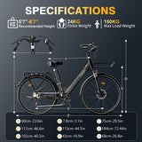 E·Bycco V1 elektrische fiets, 250W motor, 36V 15,6Ah