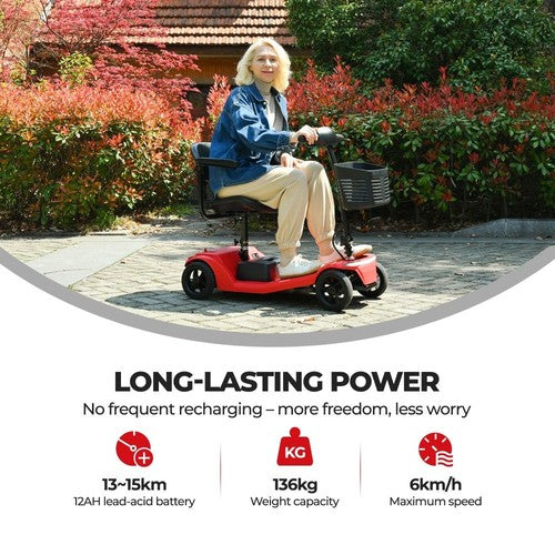 Sweetrich S2 Scootmobiel, 250W Motor, 24V 12Ah