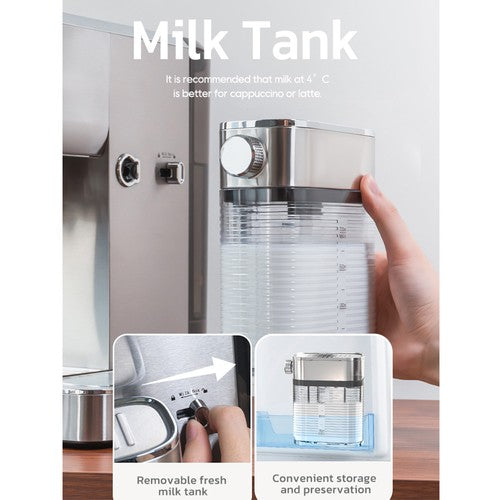 HiBREW H13A 3-in-1 halfautomatische koffiemachine met 6 koffiestanden