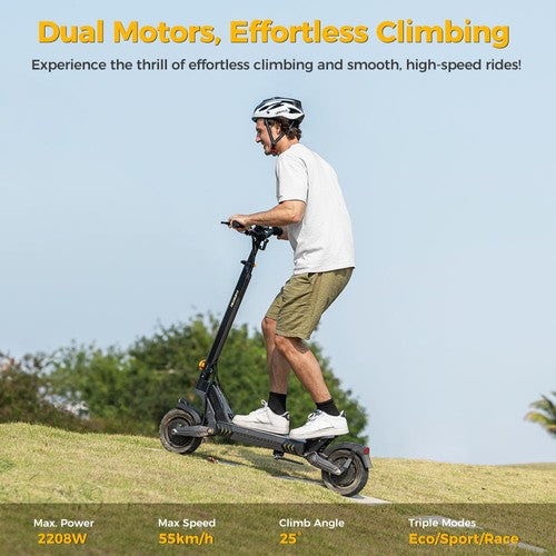Ausom L2 elektrische scooter, 2x 800W motor, 48V 15,6Ah