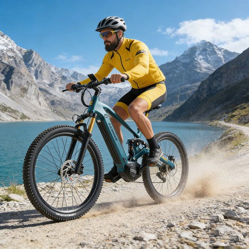 RANDRIDE MX500 elektrische fiets, 500W middenmotor, 48V 15Ah
