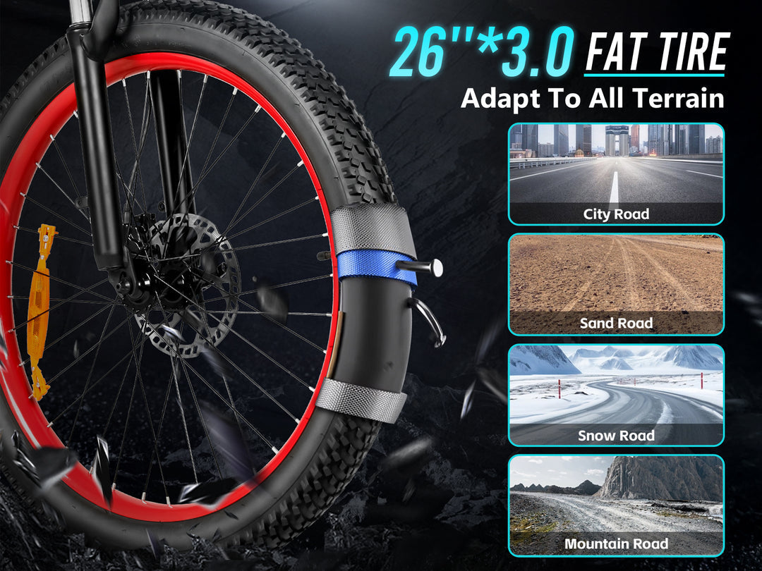 Samebike LO26 Plus 1000W Krachtige Opvouwbare Elektrische Fiets 