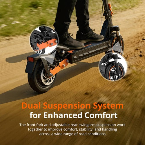 Fynzo S11 Opvouwbare Elektrische Scooter, 1100W Piekvermogen Motor, 48V 15.6Ah