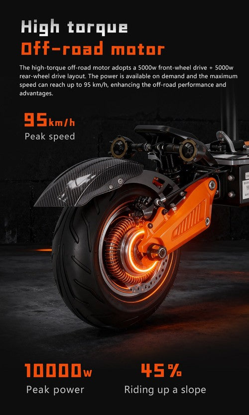 BOYUEDA M2 elektrische step, 10000W dubbele motor, 95km/u