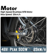 Cysum M-RAX Elektrische Fiets 48V 13Ah