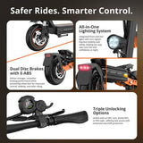 Fynzo S11 Opvouwbare Elektrische Scooter, 1100W Piekvermogen Motor, 48V 15.6Ah