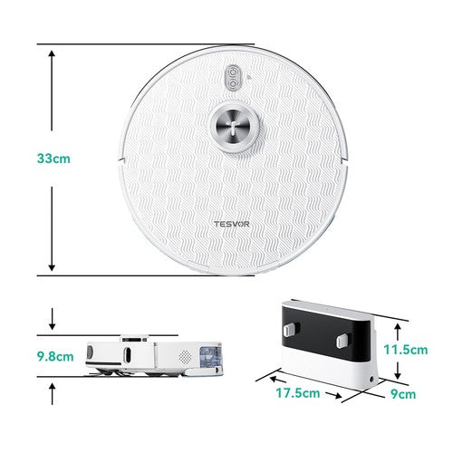 Tesvor S8 Pro 2-in-1 robotstofzuiger met dweilfunctie 6000Pa